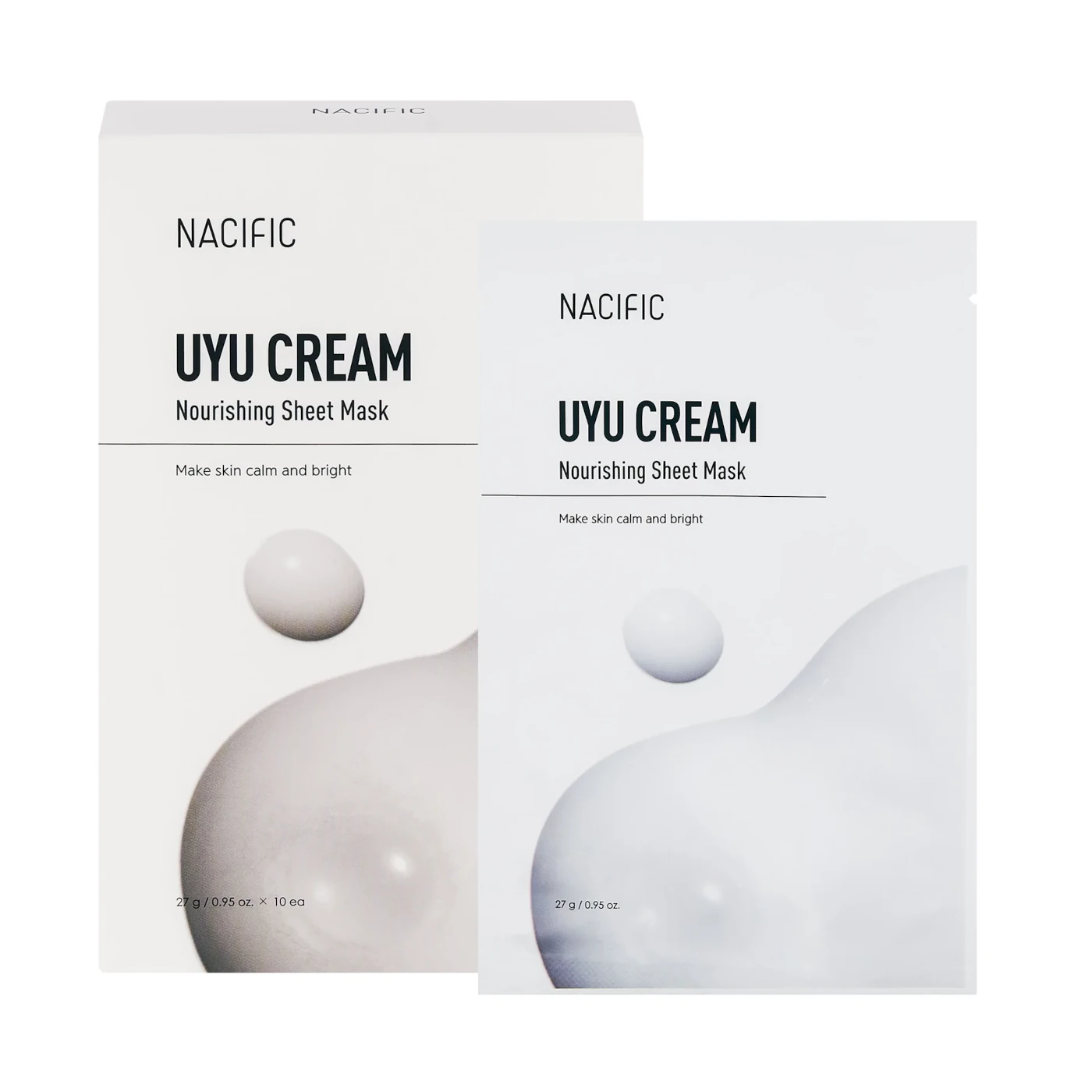 NACIFIC UYU Cream Nourishing Mask Pack - Intensywnie odżywiająca maska w płachcie 10 sztuk