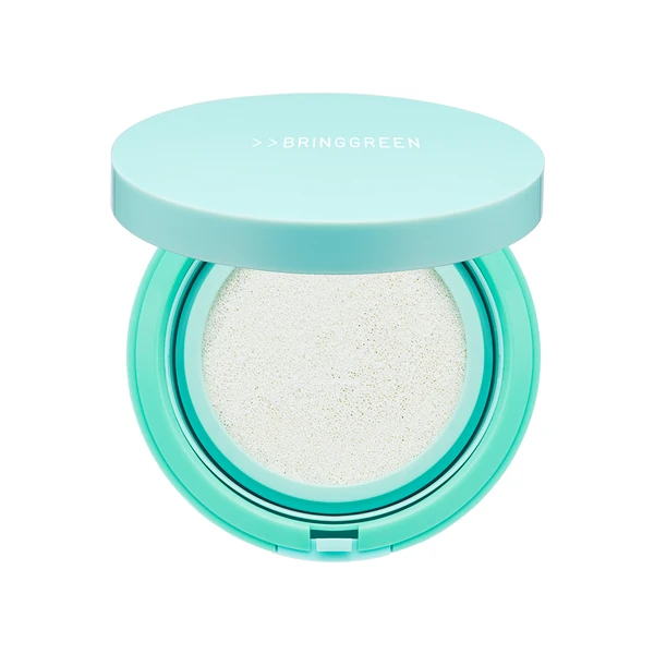 BRING GREEN Tea Tree Cica Tone Up Sun Cushion - Mineralny cushion przeciwsłoneczny SPF50+ PA++++ z efektem tone-up 15g